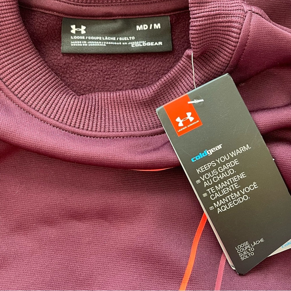 Under Armour Maroon Crewneck Sweater women’s size medium - Picture 4 of 4